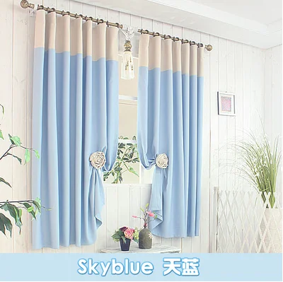 Новинка 2016 однотонные короткие занавески готовый продукт индивидуальная