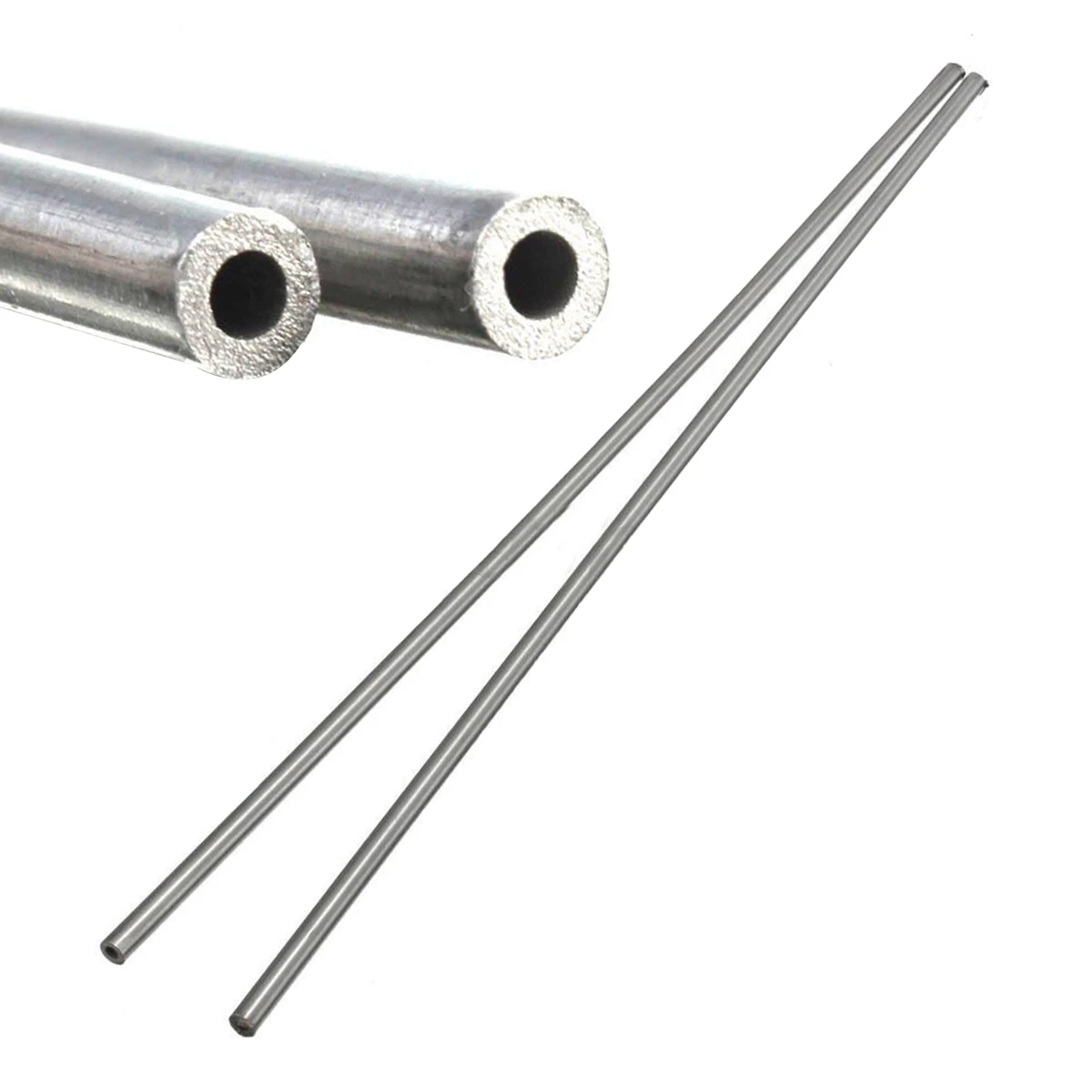 2pcs 304 Stainless Steel Capillary Tube Straight Pipe 3mm ID 4mm OD Length 250mm