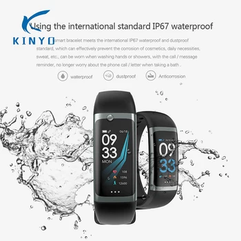 

2018 smart band IP67 waterproof smart bracelet fitness tracker blood pressure Blood oxygen sleep monitor wristband pk mi band 3