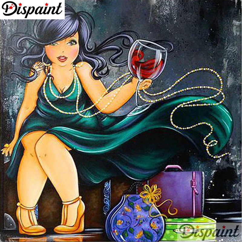 

Dispaint Full Square/Round Drill 5D DIY Diamond Painting "Cartoon beauty" Embroidery Cross Stitch 3D Home Decor Gift A06327