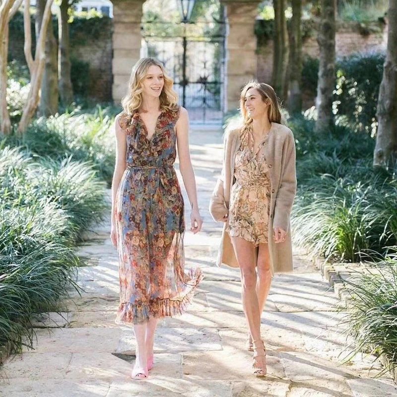 Boho Для женщин комбинезон Цветочный принт Для женщин комбинезон шифон широкую ногу летние комбинезоны без рукавов Узелок Раффлед Для