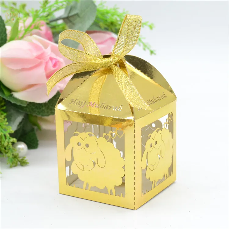 

Hajj Mubarak laser cut lovely lamb favors gift boxes