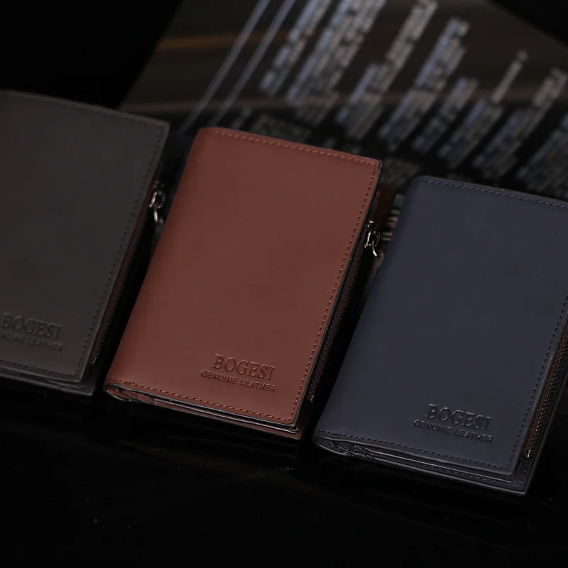 

2017 New Arrival Genuine Cow Leather Wallets Men High Quality Brand Casual Wallets Purses Credit Card Money Holder Free Shipping