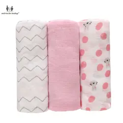 Комплект из 3 предметов 70*70 см Ткань марлевый подгузник одеяло для новорожденных 100% хлопок мягкая пеленка Обёрточная бумага для кормящих
