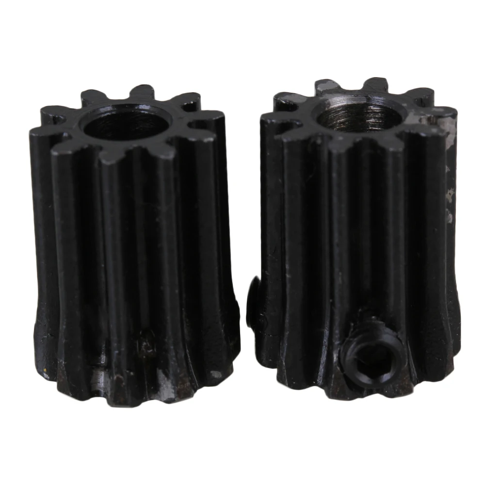 

PBLOOT 2pcs Module 1 10 Teeth 4/5mm Hole Diameter Motor Metal Steel Gear Wheel