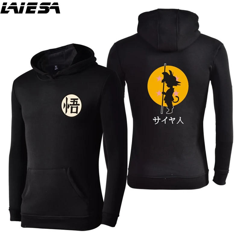 Liesa хлопок Dragon Ball Толстовка Повседневное Зимние флисовые кофты Для мужчин High Street