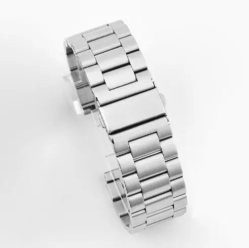 Универсальный браслет 16 мм, 18 мм, 20 мм, 22 мм, 24 мм для samsung gear S3 Classic/S3 Frontier/galaxy watch, регулируемый ремешок из нержавеющей стали - Цвет ремешка: Серебристый