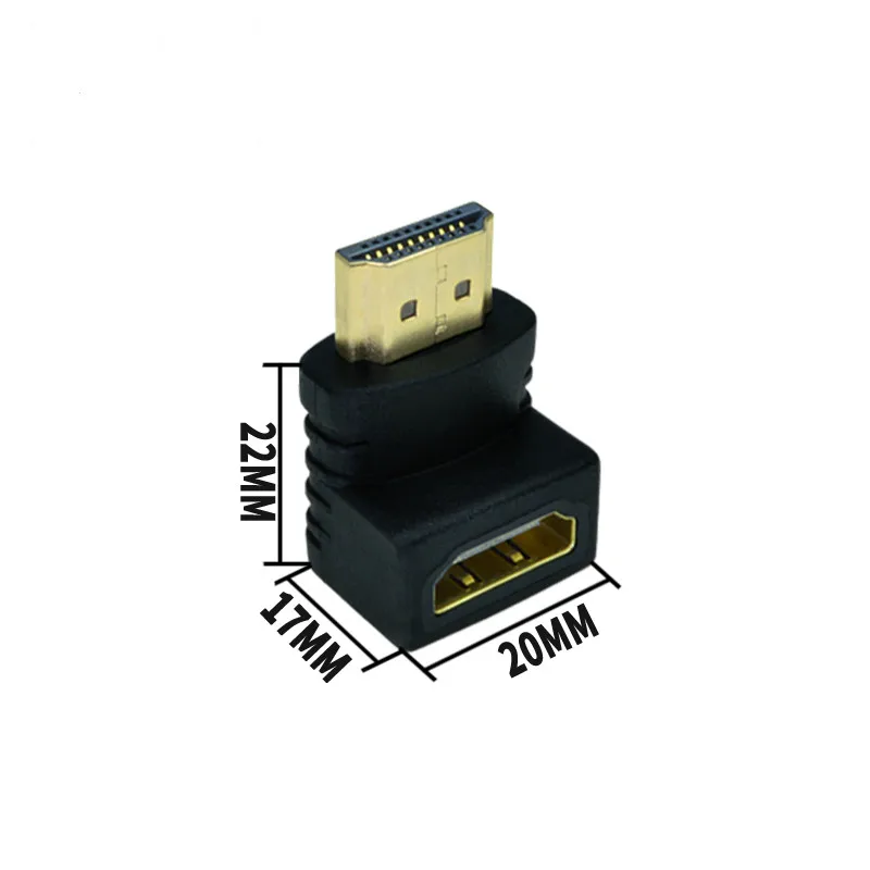 HDMI папа к Женский Кабель адаптер преобразователь удлинитель угол 90 градусов 270