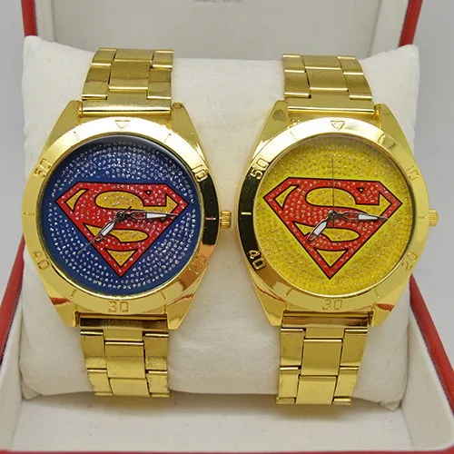 Free shipping 2016 new fashion European and American hip-hop superman watch unis Free shipping 2016 new fashion European and American hip-hop superman watch unis