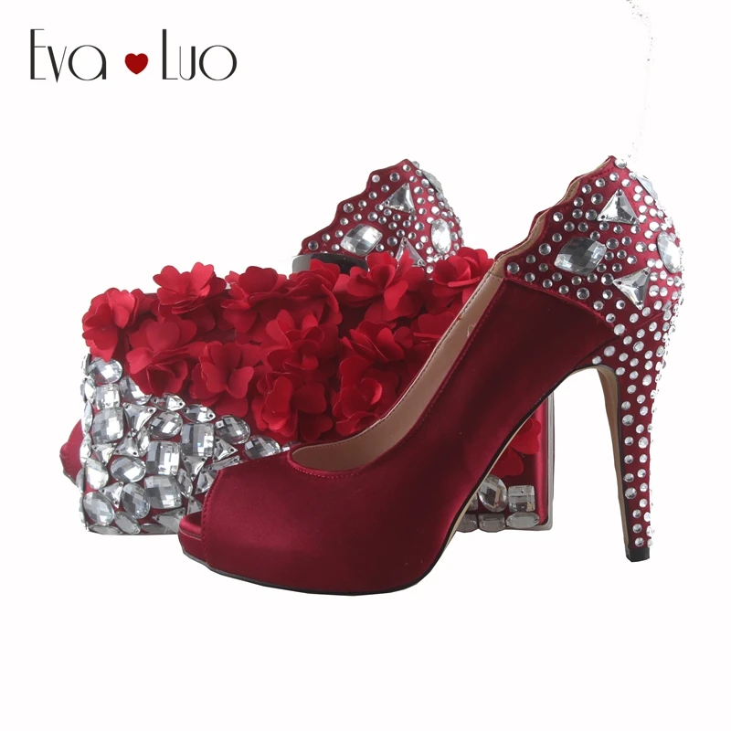 red shoes with matching bag