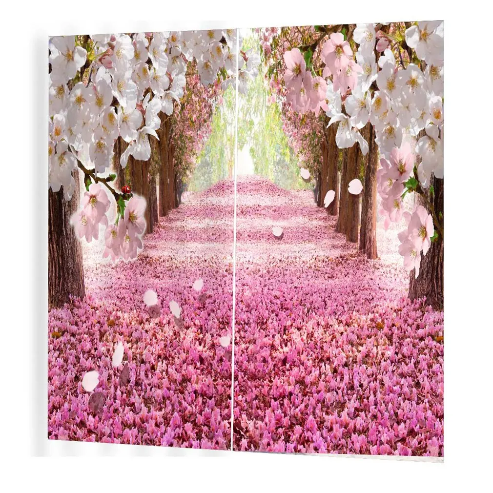 

Cherry Brick Road Pattern Modern Design Curtain for Home Kitchen Living Room Bedroom Curtain for Window Decoration