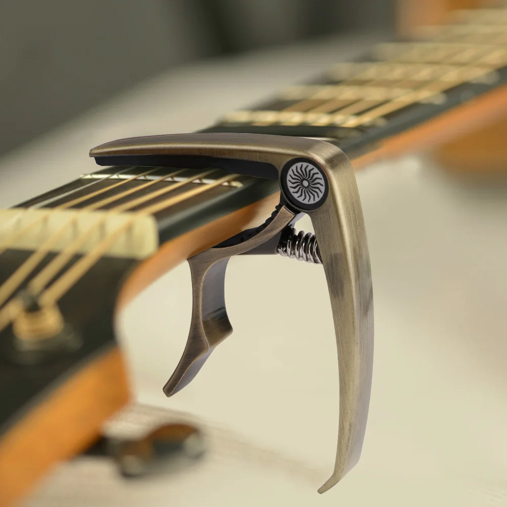 Металлический Серебряный быстросменный зажимной ключ для гитары Capo со штапелем для регулировки тона для гитары укулеле мандолина Новинка 4 цвета