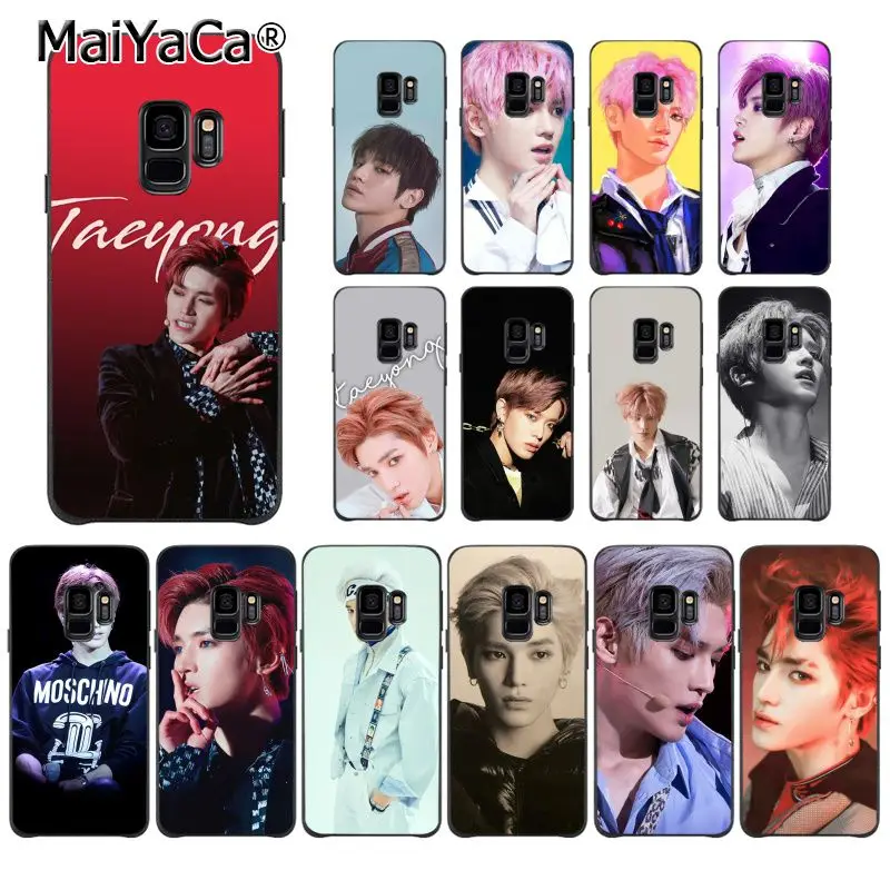 

MaiYaCa NCT 127 Taeyong Silicone TPU Soft black Phone Case for Samsung S9 S9 plus S5 S6 S6edge S6plus S7 S7edge S8 S8plus