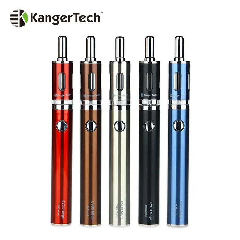 100% оригинальные kangertech Evod Mega комплект с 1900 mAh Evod супер батарейка с Evod мега распылителя 2,5 мл Vape ручка комплект VS Endura T18