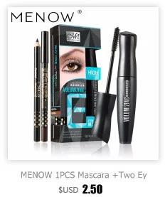 Menow бренд Make Up Set Керлинг Толстая Тушь для ресниц Объем Экспресс Накладные ресницы Косметика и бровей порошок подарок два Подводка для глаз 5399