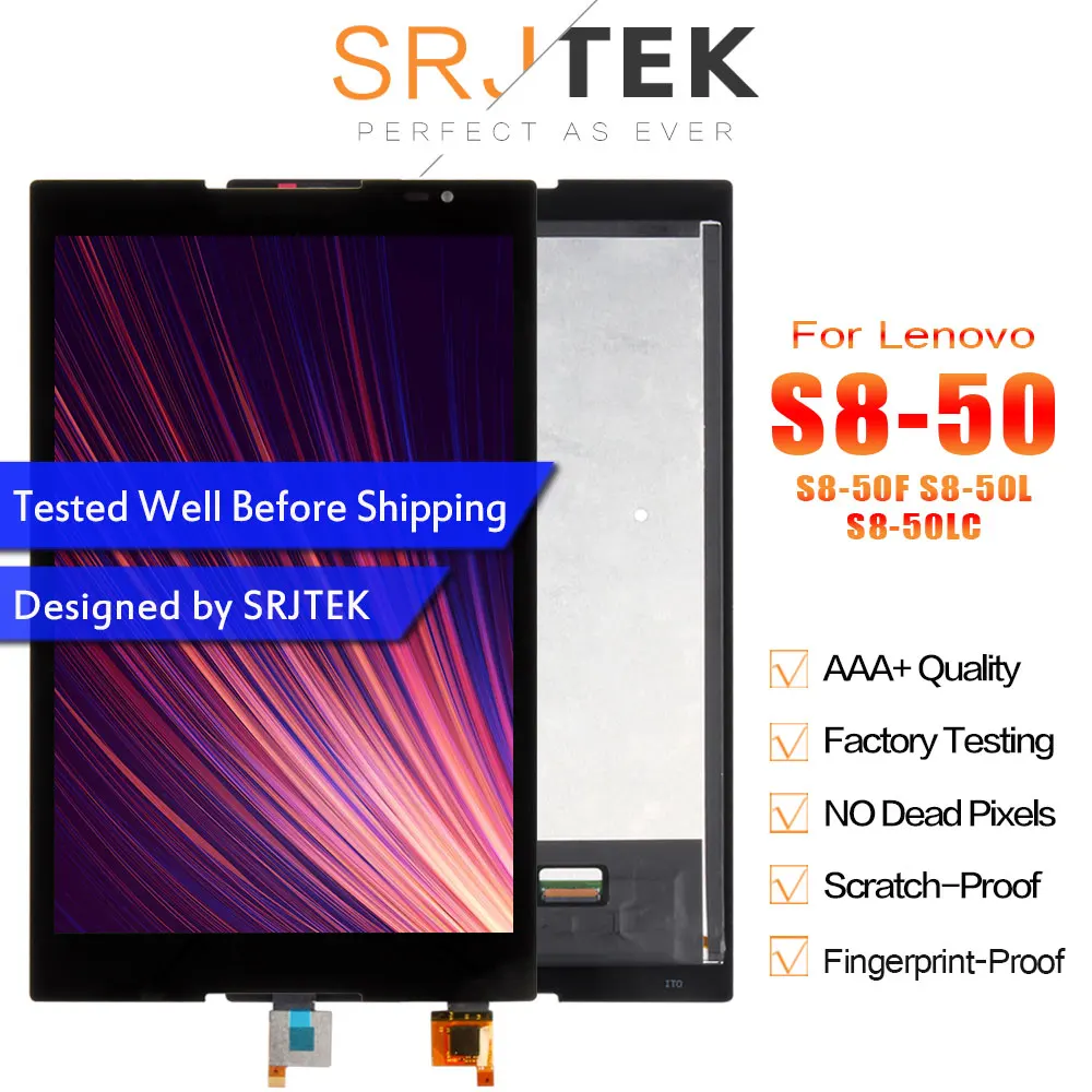 Дешево SRJTEK 8 матрицы для lenovo S8 50 S8 50F S8 50L S8 50LC планшетный ПК ЖК дисплей Экран дисплея с сенсорным экраном дигитайзер Стекло Сенсор в сборе