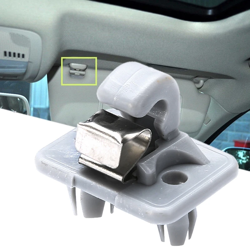 New Car Inner Sun Visor Hanger Clip Bracket Fit For Audi A1 A3 A4 A5 Q3 Q5 TT Roadster Plastic Grey Auto Sun Visor Hook Holder