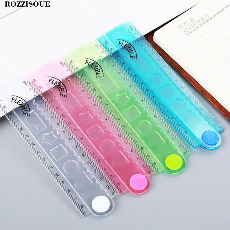 

Transparent Foldable Ruler for Patchwork Multifunctional Flexible Folding Ruler Measuring Straight Tool Student Gift Stationery
