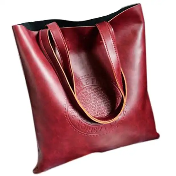 TEXU/Винтажные женские сумки через плечо из искусственной кожи, однотонная женская сумочка, сумочка-мессенджер для шопинга - Цвет: Красный
