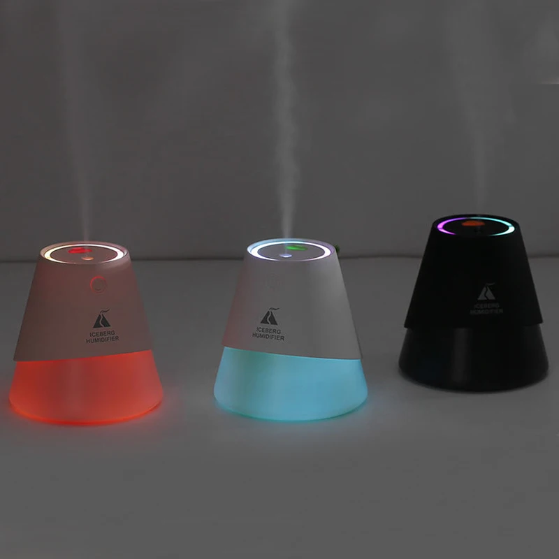 

230ml Iceberg Air Humidifier Cool-Mist Ultrasonic USB Essential Oil Aroma Diffuser Mist maker With Color Light