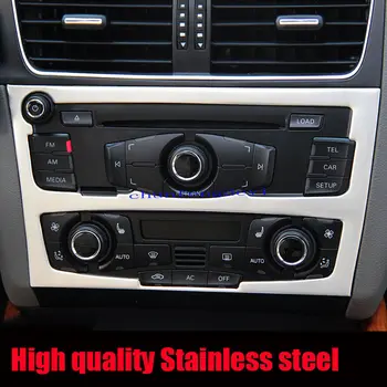 

stainless Middle Console CD Panel Cover Trim ForAudi A4 B8 2008-2015 High with