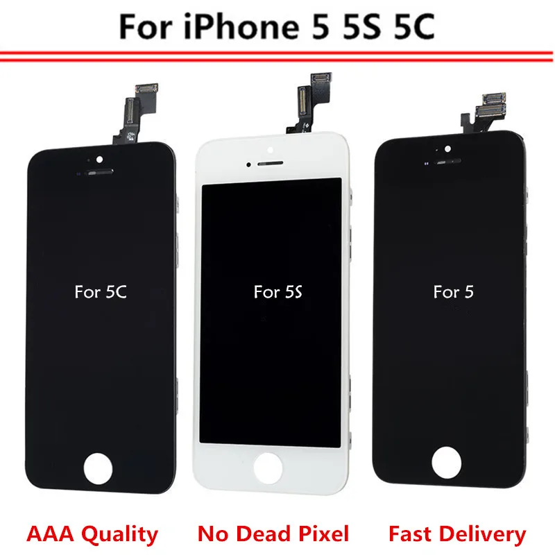 Oem Aaa Lcd Touch Screen For Iphone 5 5s 5c Lcd Display Assembly With Digitizer Glass No Dead ...