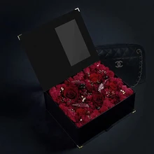 1 шт. 24*20*11 см Цветочная упаковочная коробка Танабата квадратная Цветочная коробка День Святого Валентина Цветочная коробка подарочная коробка любовь книга коробка