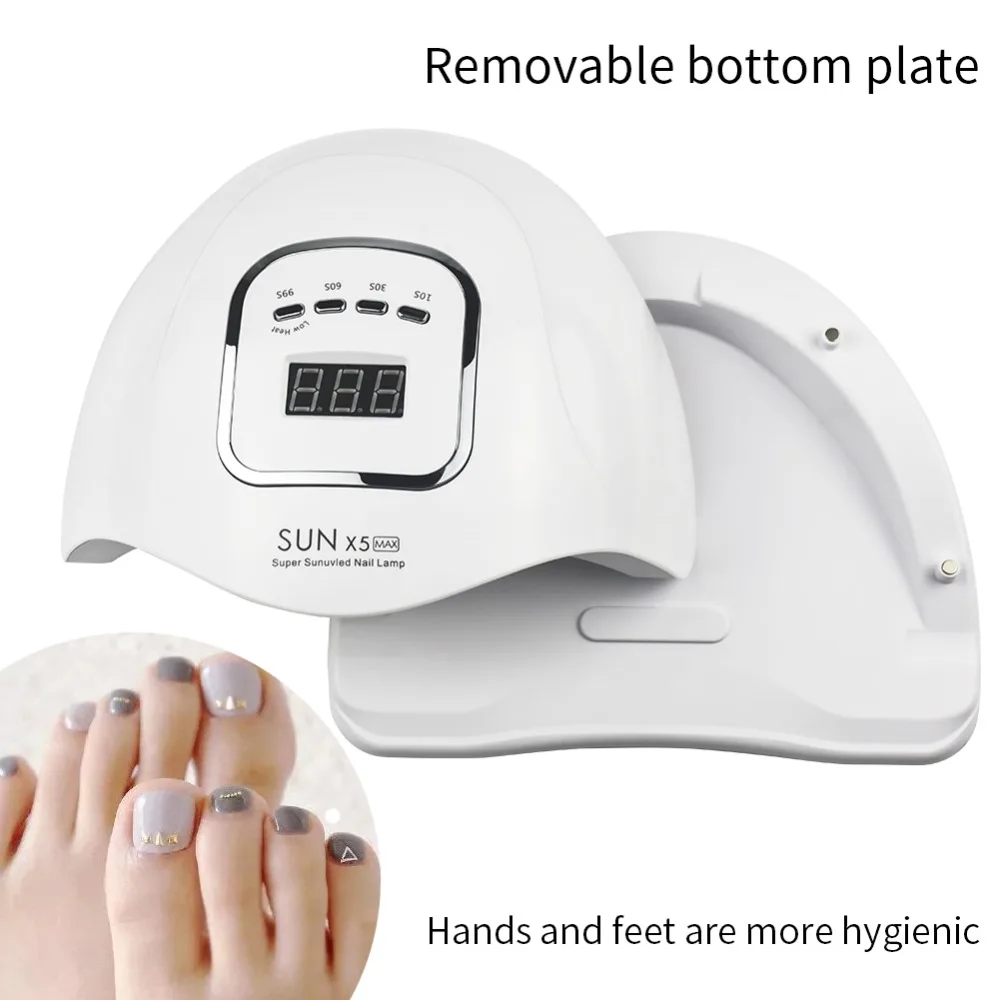 120W 45 pcs LED  Beads UV LED Nail Lamp With Sensor 90s/60s/30s/10s timer LED display screen For All Gels Efficient Nail Dryer