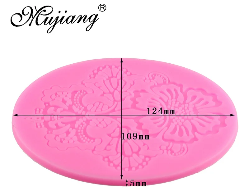 Mujiang цветочный узор силиконовый кружевной коврик Сахар ремесло помадка шоколадная форма Рождество свадебный торт украшения инструменты
