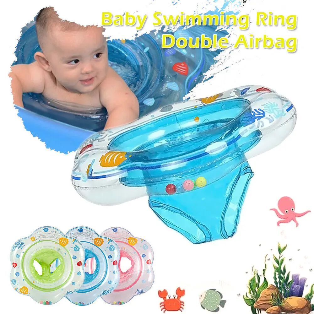 

Safety Swimming Ring Baby Accessories Toddler Swim Pool loating Safety Inflatable Aid Trainer Children Bathing Double Raft Rings
