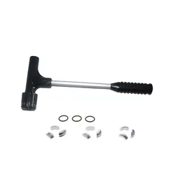 5 Pieces Dark Gray Color Lmpact Bullet Puller With Three Sets Of Collets Black