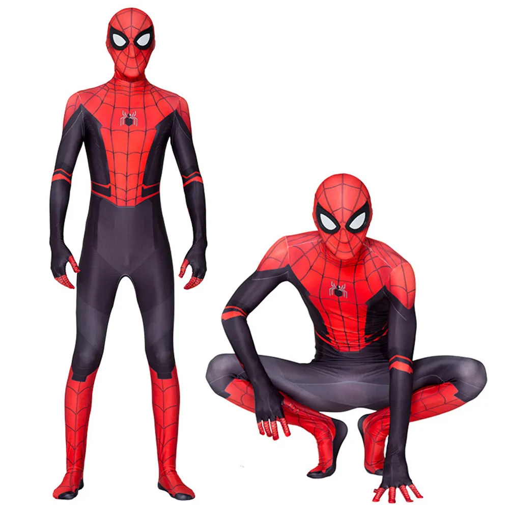 

New Kids Adult SpiderMan costumes Far From Home Peter Parker Cosplay Costume Zentai Spider man Superhero Bodysuit Suit Jumpsuits