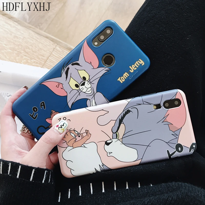

HDFLYXHJ Cartoon Tom Jerry Phone Cases For Huawei P10 P20 Pro Mate 10 Pro Cute Cat Mouse Soft Cover For Huawei Honor 10 Nova 3 4