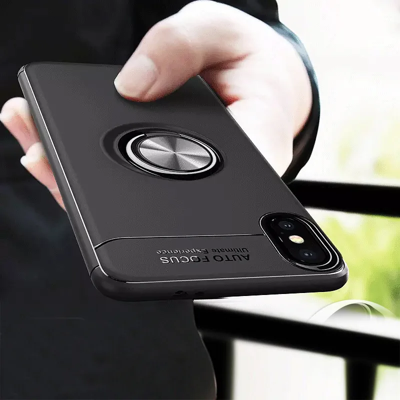 

Tikitaka Case With Finger Ring For IPhone 8 7 8Plus X10 Back Cover Soft TPU Anti-knock Shell For Iphone 6 6s Plus XS MAX Coque