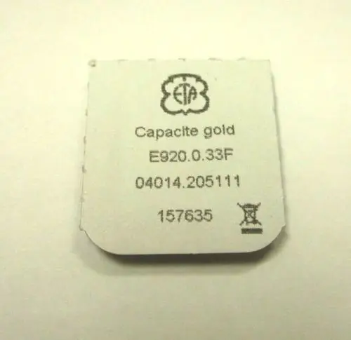 

Rechargeable Battery 920 Retina ETA 205.111 Movement Capacitor 2.4v 0.33