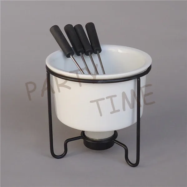 

Ceramic chocolate pot, cheese ceramic fondue set for icecream, fuirt, bread