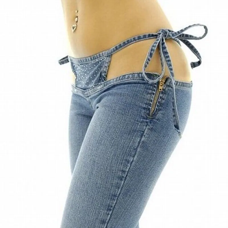 SHENGPALAE Весенние Новые раздельные сексуальные дизайнерские джинсы бикини облегающие джинсы с низкой талией весенние женские расклешенные брюки FN426