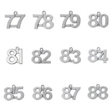 Skyrim 20 stücke 77-88 Antike Silber Überzogene Anzahl DIY Schmuck Herstellung für Armband/Halskette 77 78 79 80 81 82 83 84 85 86 87 88