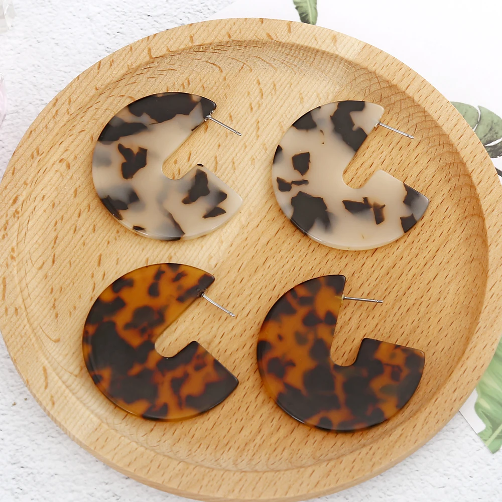 

XIYANIKE 2019 New Hot Sale Acrylic Alloy Leopard Dangle Earrings For Women Fashion Statement Geometric Party Bar Jewelry Banquet