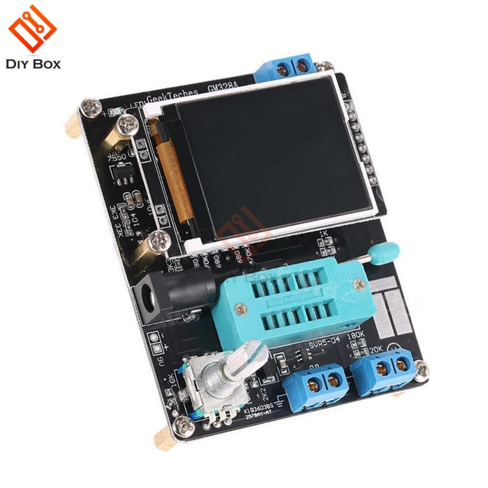 

Mega328 Full Assembled Transistor Tester LCR Diode Capacitance ESR Meter PWM wave Frequency Signal Generator English Russian