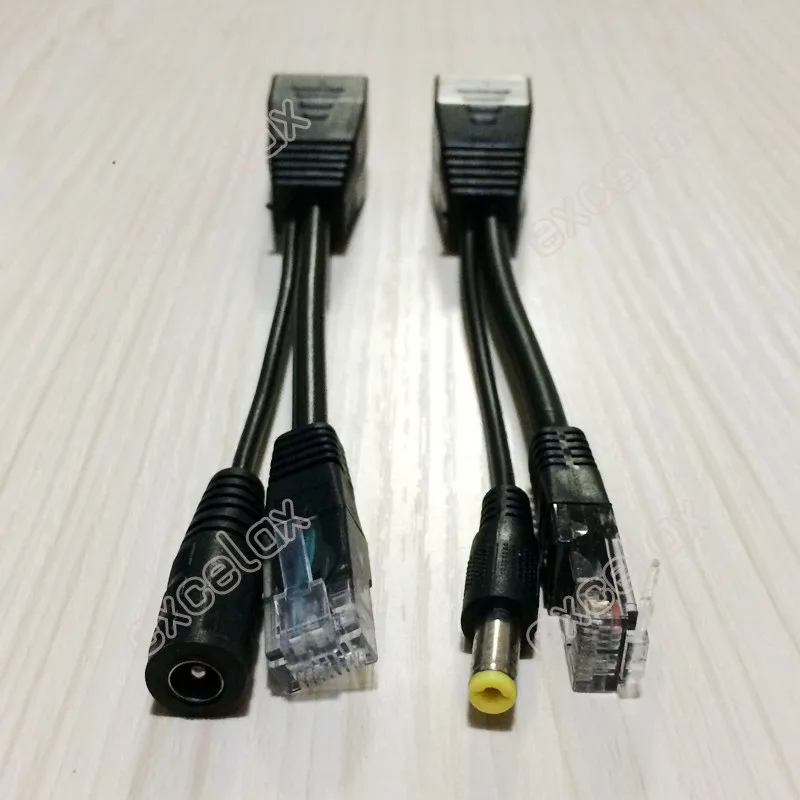 1x Пара RJ45 пассивный инжектор и разветвитель IP Камера Мощность Over Ethernet блок питания адаптер с возможностью погружения на глубину до 30 м 100ft DC 12 V разъем