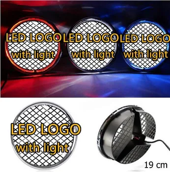 preço Qirun Iluminado Carro Luz Led Grade Dianteira Logotipo Emblema Emblema Para Mercedes Benz W204 Capô Ornamento Snap-in Tamanho 19 Cm/7.48 Polegada