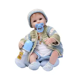 Мода прекрасный реалистичный, похожий на естественный винил силиконовые Baby Reborn кукла игрушка с трикотаж