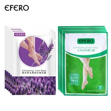 Efero 4 пары = 8 шт Спа носки для педикюра отшелушивающая маска для ног для ступней крем удаление омертвевшей кожи против трещин пятки маска для ног