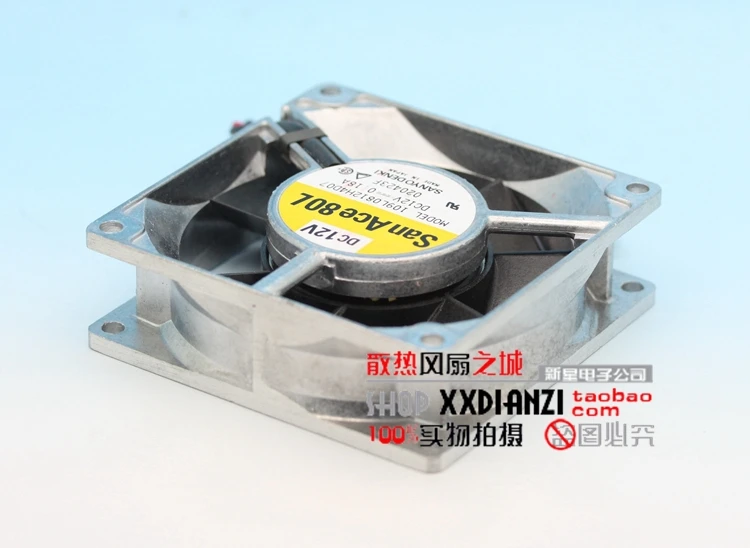 Оригинал для Sanyo 109L0812H4D07 12V 0.18A 8025 алюминиевая рама шарикоподшипник вентилятор|ball