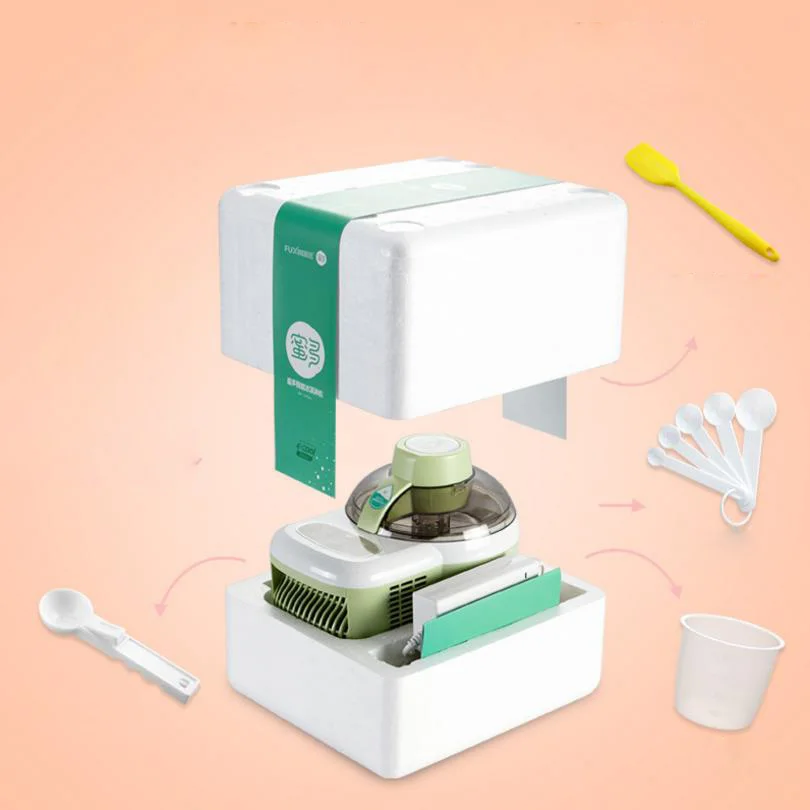 Домашняя полностью автоматическая интеллектуальная машина для мороженого, бытовая машина для мороженого, 0.5л 220-240в, мягкое мороженое, четыре цвета