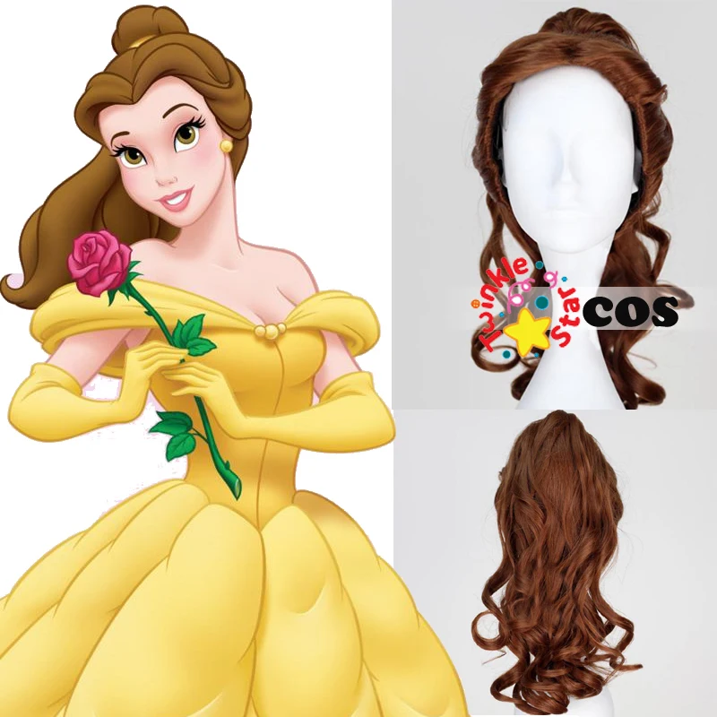 2015 Women Adult Wig Beauty and the Beast Belle Cosplay Wig Princess Belle Wig on
