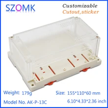 10 шт. 155*110*60 мм szomk пластмасса Лидер продаж корпус электронная din-рейка Корпус устройства для PLC программируемый логический контроллер