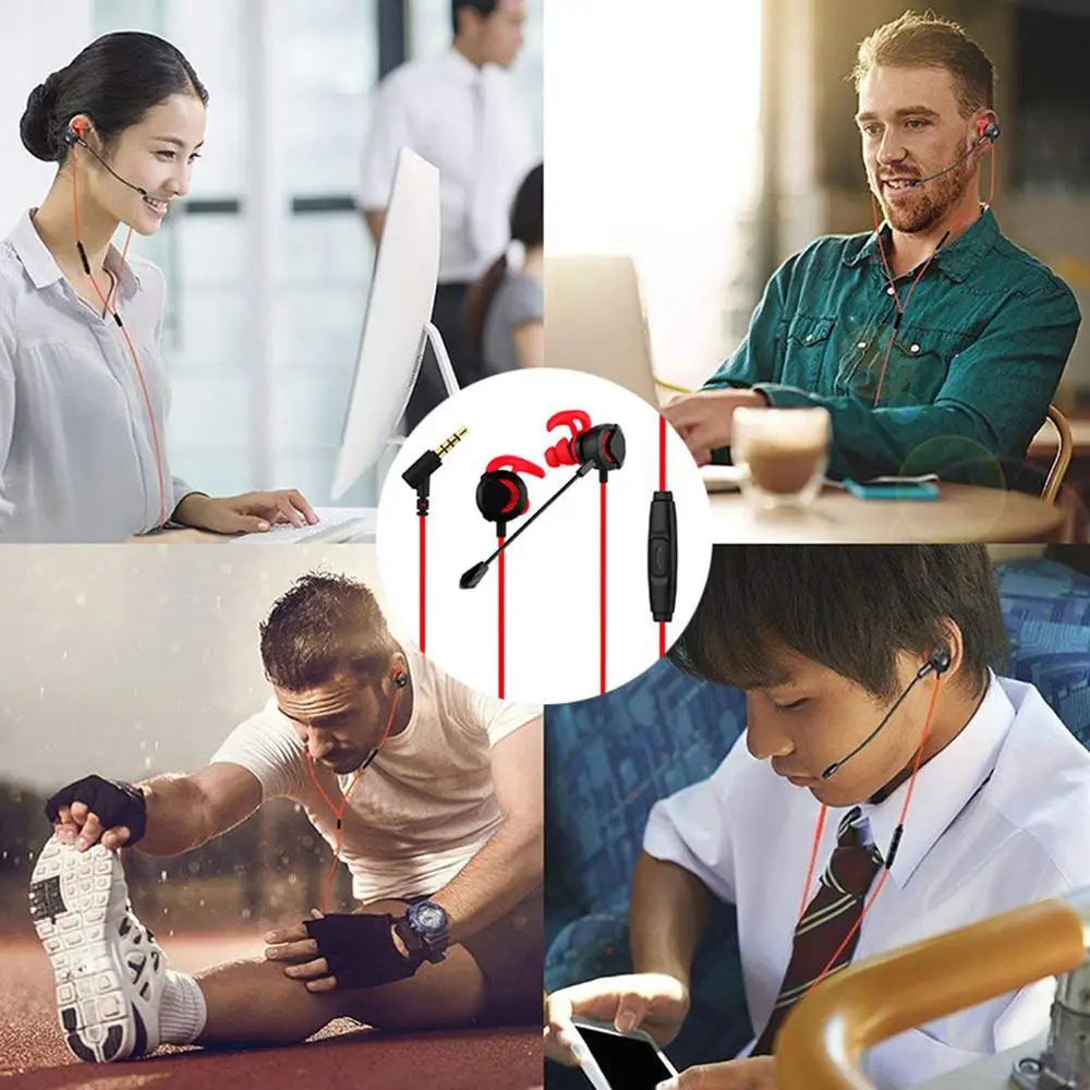 

Gaming Earbuds,Stereo Gamer Earphone Noise Cancellation Gaming Headsets Wired Earphone with Detachable Mic for PS4, PC, Laptop,