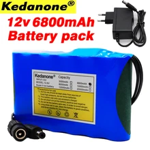 Портативный Супер 12v аккумулятор 6800mAh 18650 перезаряжаемый